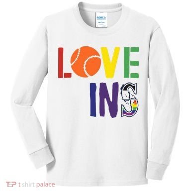 Love Wins Seattle Mariners Kids Long Sleeve Shirt