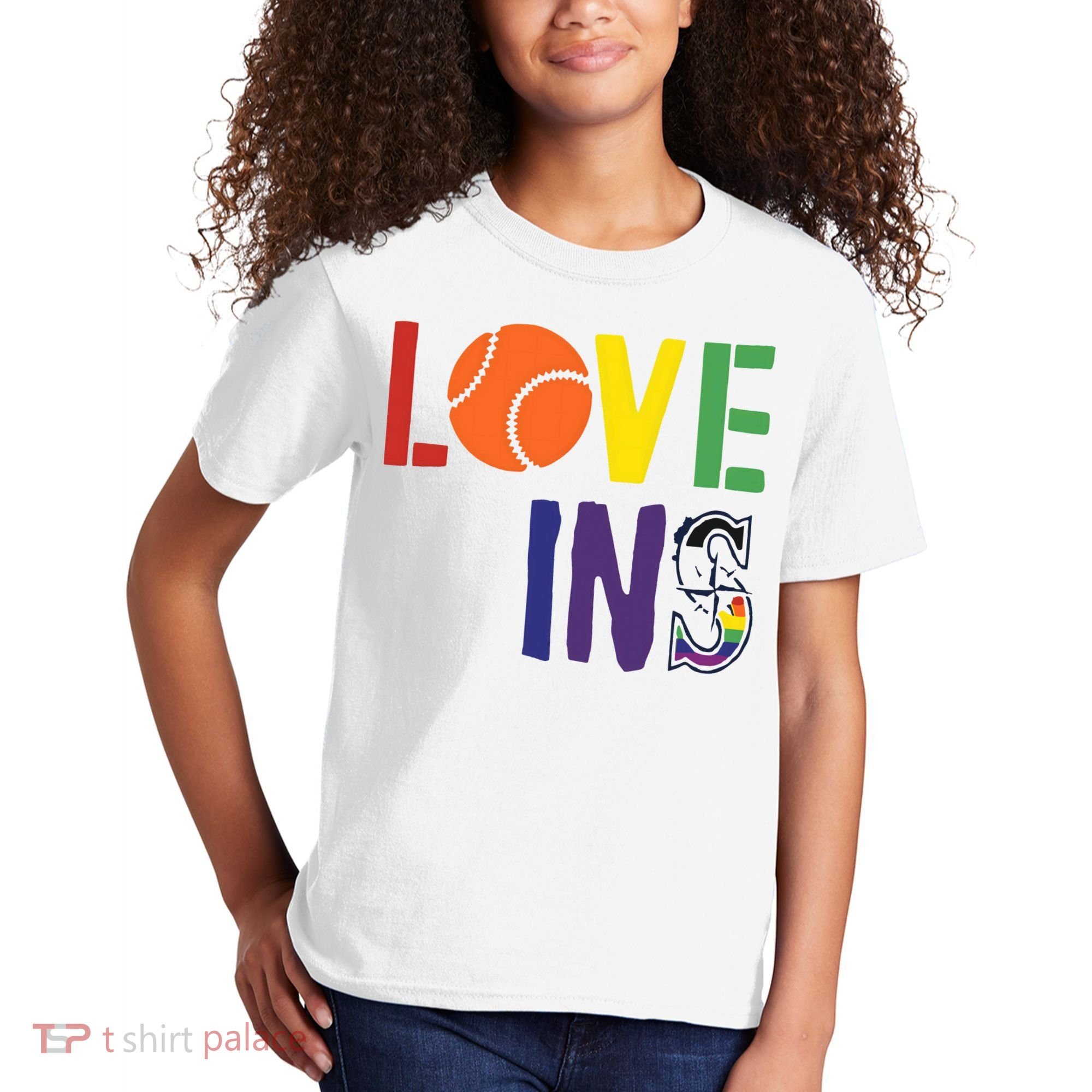 Love Wins Seattle Mariners Kids T-Shirt