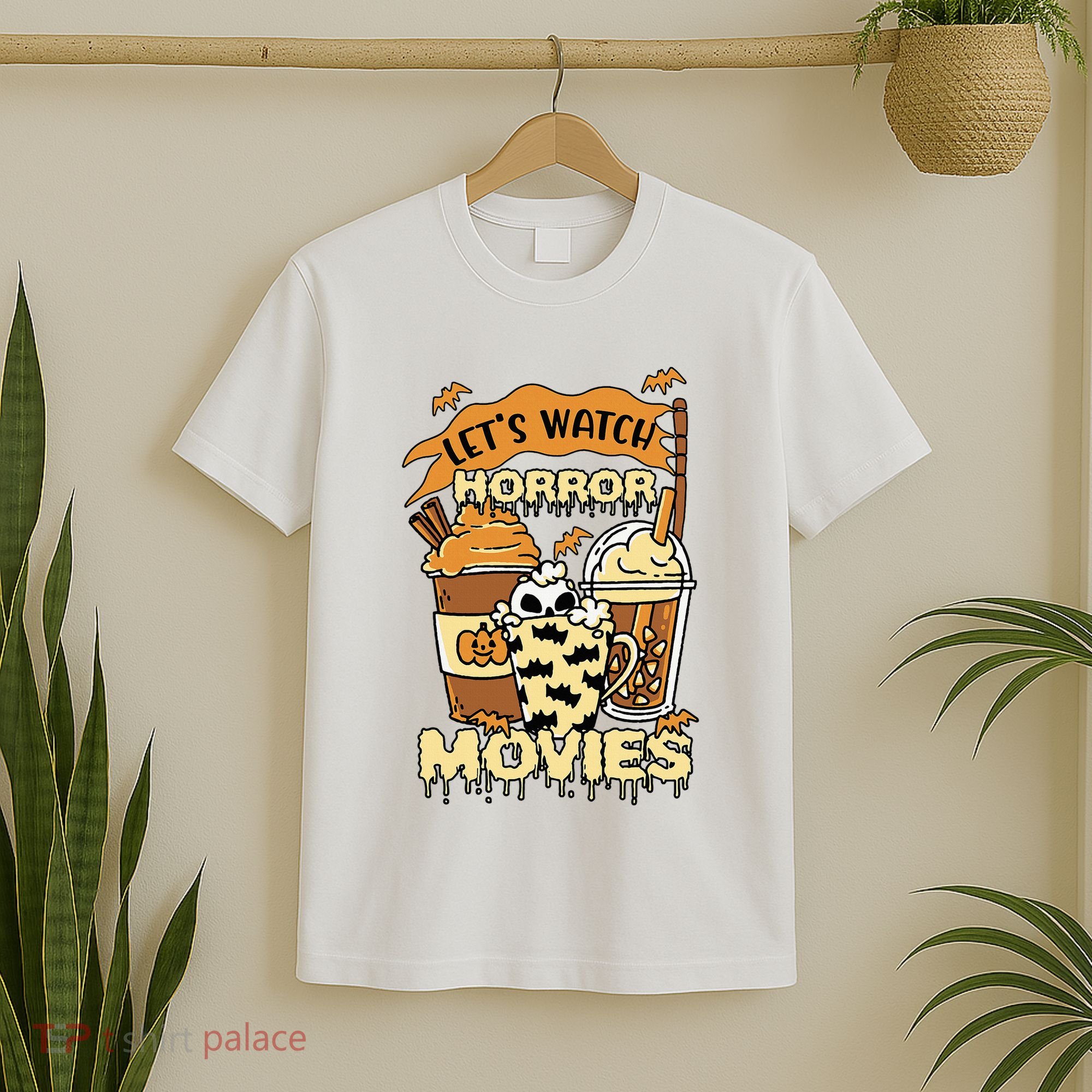 LetS Watch Scary Horror Movies Spooky Season T-Shirt