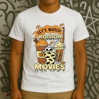 LetS Watch Scary Horror Movies Spooky Season T-Shirt thumb 3