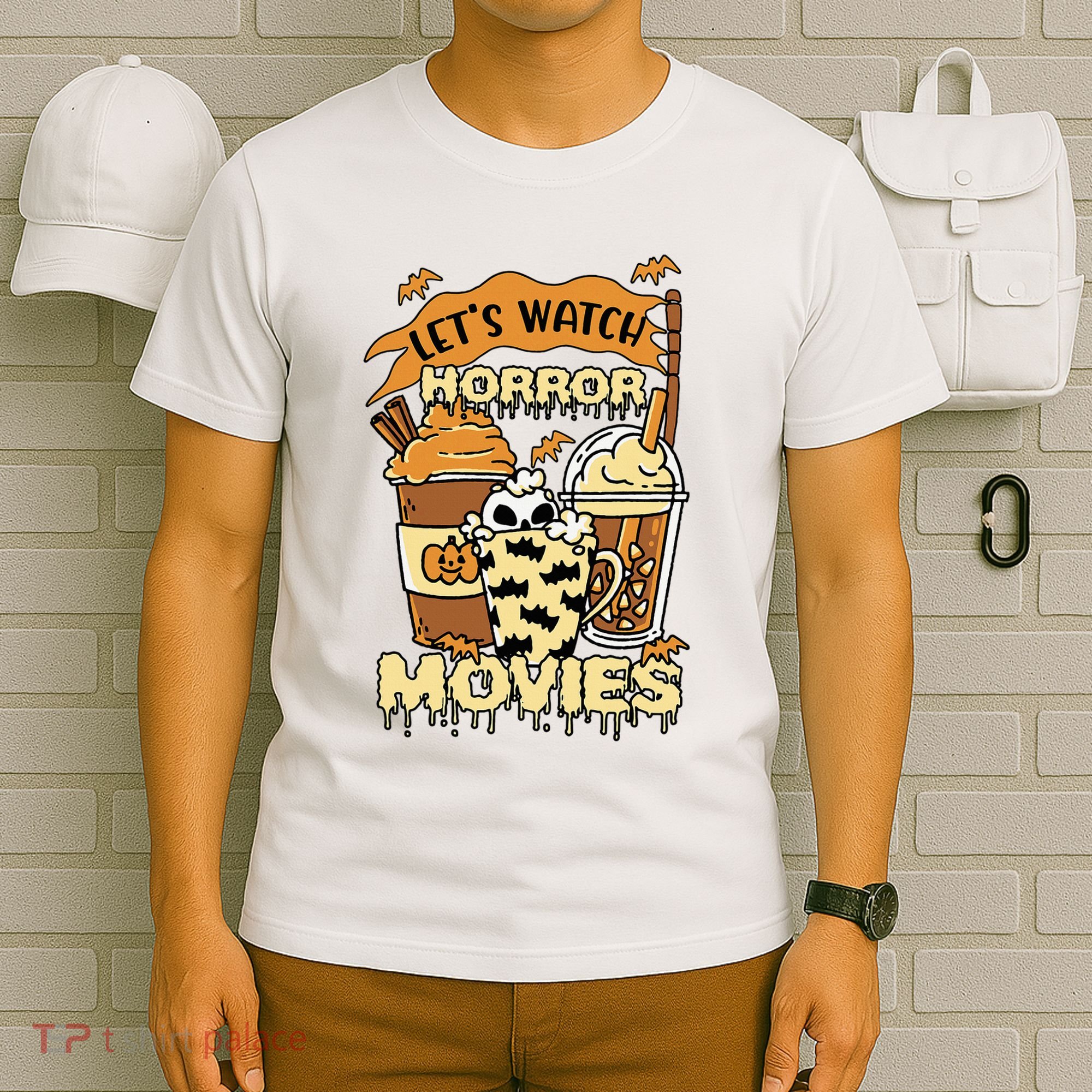 LetS Watch Scary Horror Movies Spooky Season T-Shirt