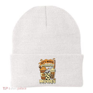 LetS Watch Scary Horror Movies Spooky Season Beanie
