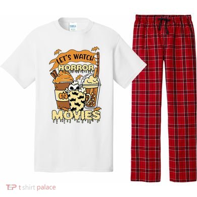 LetS Watch Scary Horror Movies Spooky Season Pajama Set
