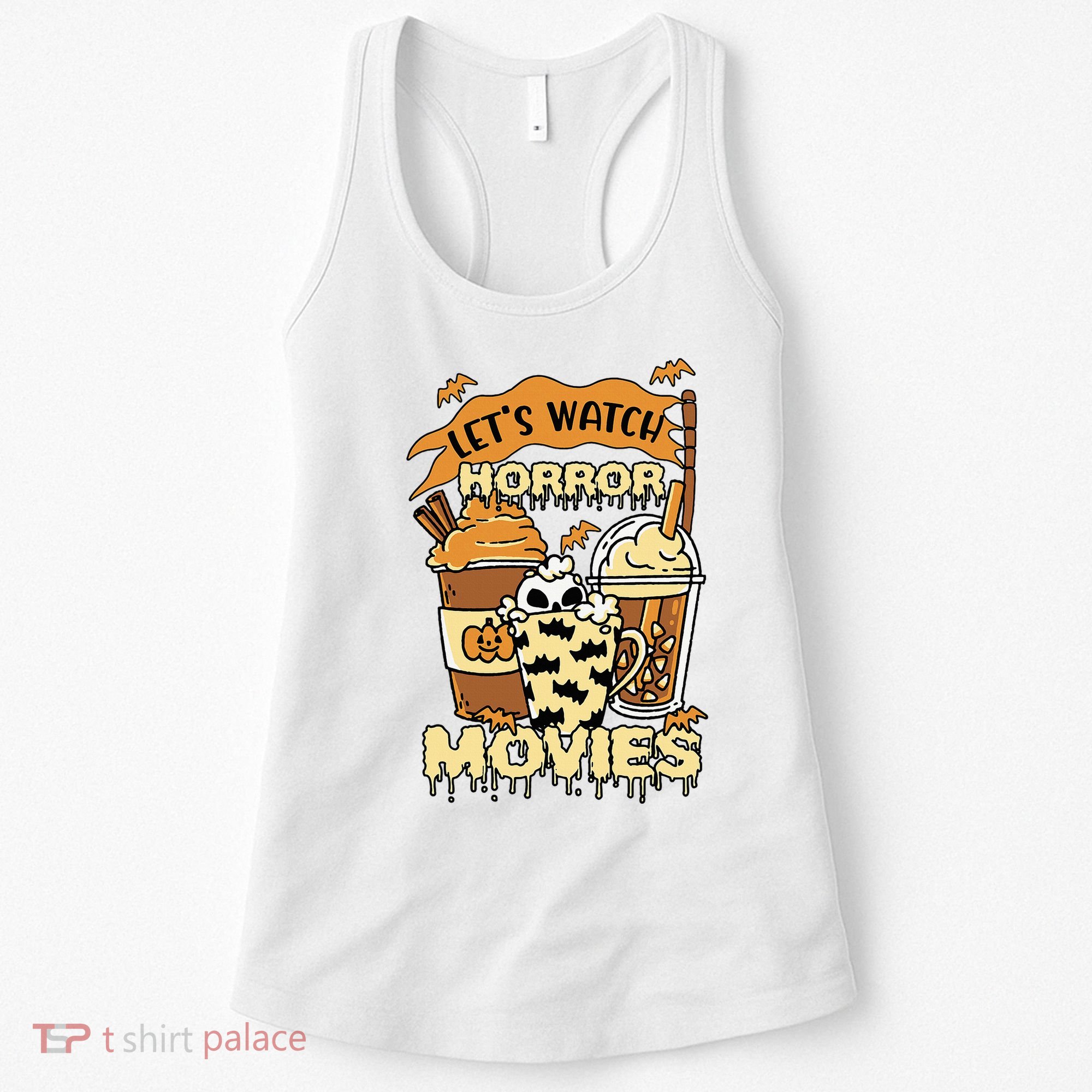 LetS Watch Scary Horror Movies Spooky Season Women's Tank Top