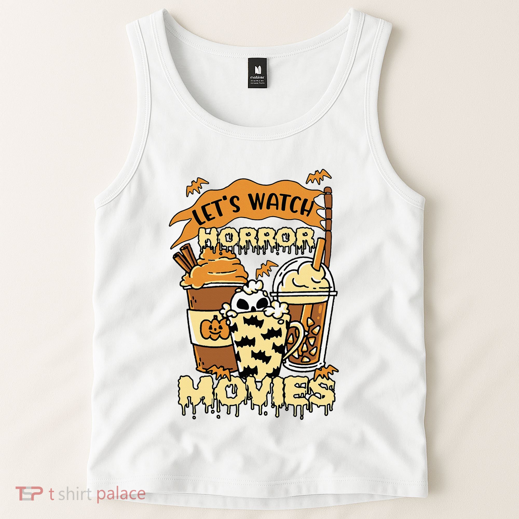 LetS Watch Scary Horror Movies Spooky Season Tank Top