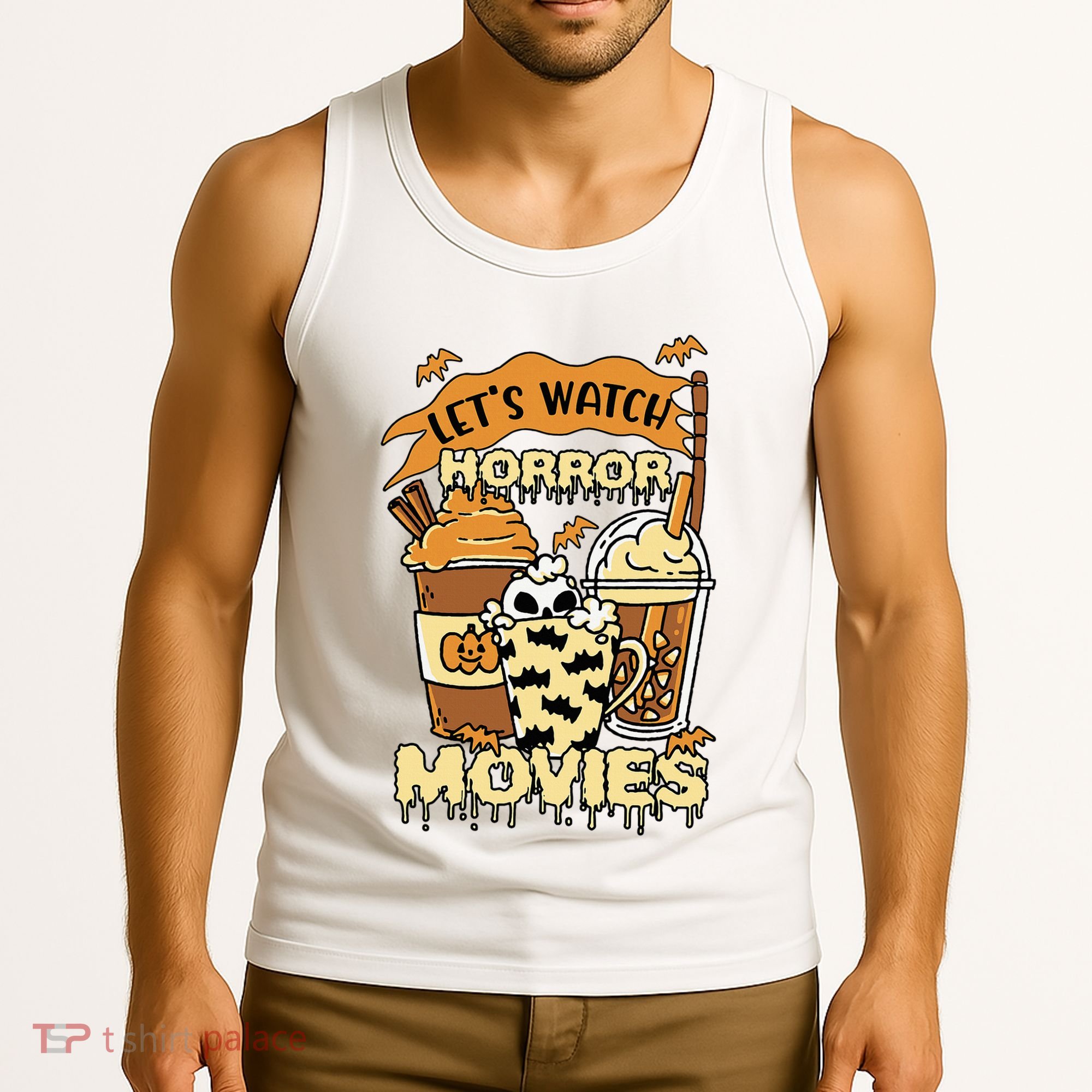 LetS Watch Scary Horror Movies Spooky Season Tank Top