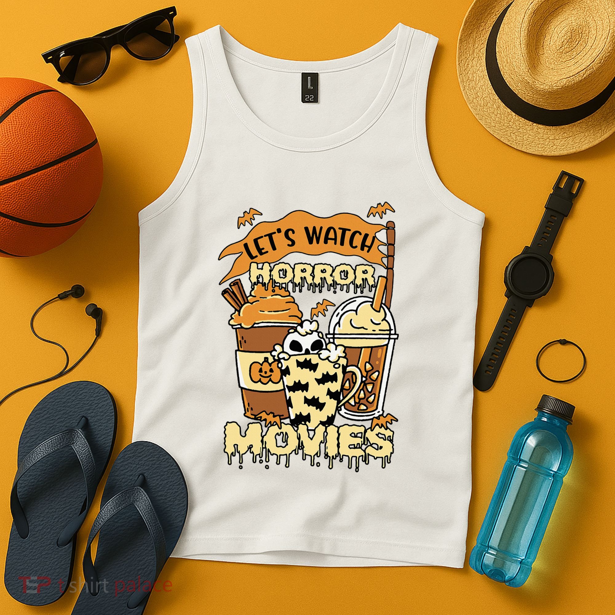 LetS Watch Scary Horror Movies Spooky Season Tank Top