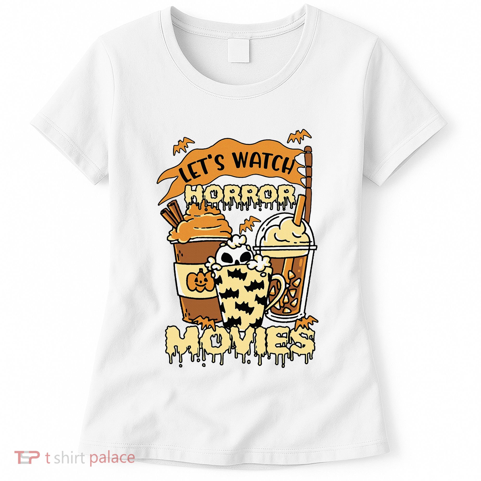 LetS Watch Scary Horror Movies Spooky Season Women's T-Shirt