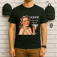 Liquor Where She Likes It Funny Drinking Alcohol Lover T-Shirt thumb 6