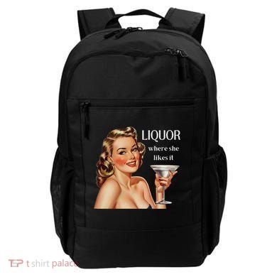 Liquor Where She Likes It Funny Drinking Alcohol Lover Backpack