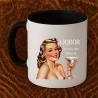 Liquor Where She Likes It Funny Drinking Alcohol Lover Coffee Mug thumb 2