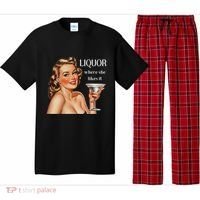 Liquor Where She Likes It Funny Drinking Alcohol Lover Pajama Set thumb 0