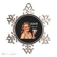 Liquor Where She Likes It Funny Drinking Alcohol Lover Ornament thumb 0