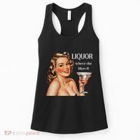 Liquor Where She Likes It Funny Drinking Alcohol Lover Women's Tank Top thumb 0