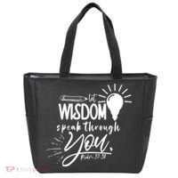 Let Wisdom Speak Through You Psalm 37:30 Tote Bag thumb 0