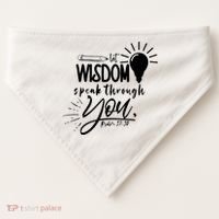 Let Wisdom Speak Through You Psalm 37:30 USA-Made Doggie Bandana thumb 0