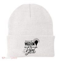 Let Wisdom Speak Through You Psalm 37:30 Beanie thumb 0