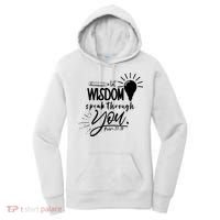 Let Wisdom Speak Through You Psalm 37:30 Women's Hoodie thumb 0