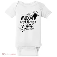 Let Wisdom Speak Through You Psalm 37:30 Baby Bodysuit thumb 0