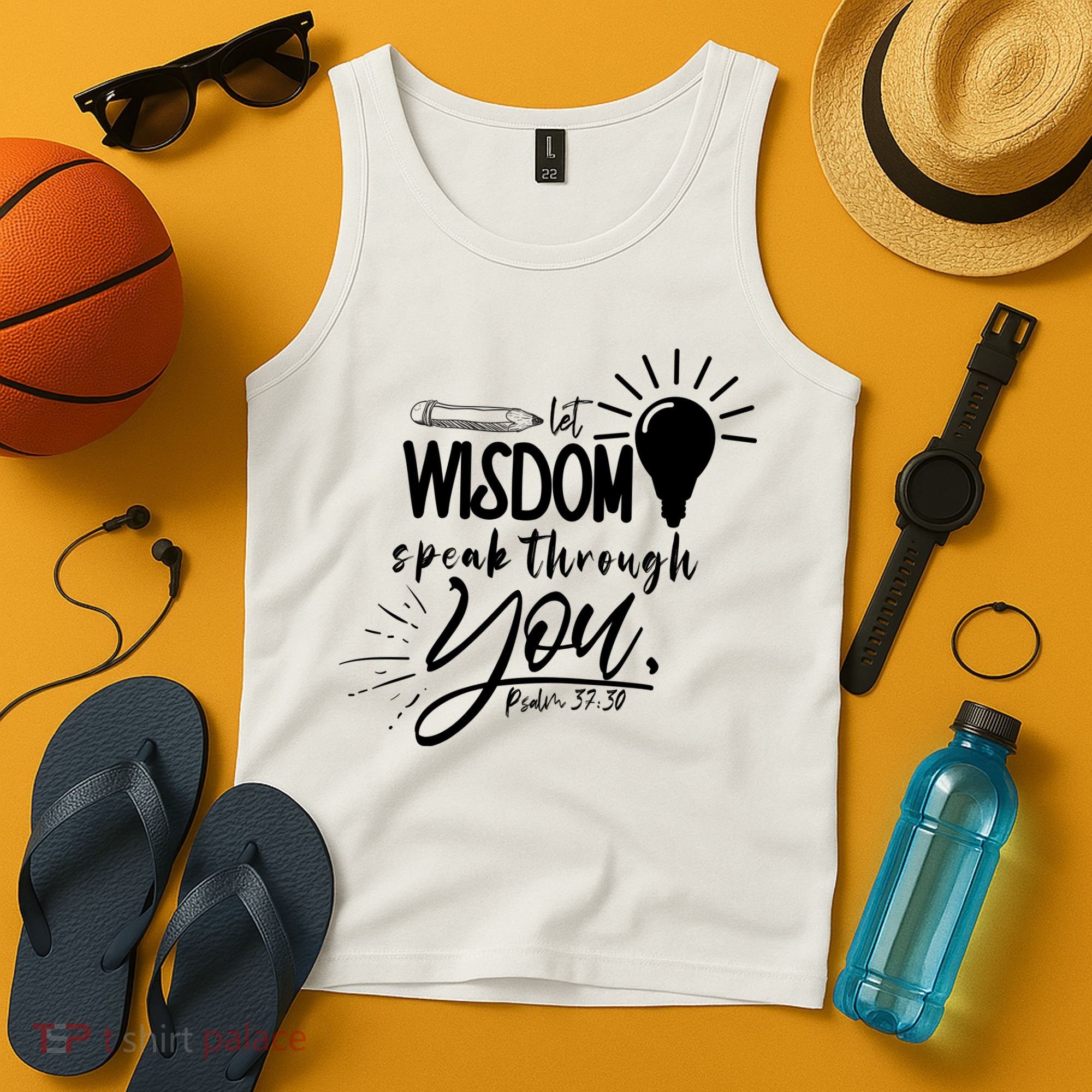 Let Wisdom Speak Through You Psalm 37:30 Tank Top