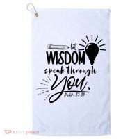 Let Wisdom Speak Through You Psalm 37:30 Golf Towel thumb 0
