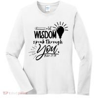 Let Wisdom Speak Through You Psalm 37:30 Women's Long Sleeve Shirt thumb 0
