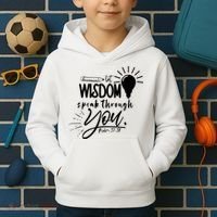 Let Wisdom Speak Through You Psalm 37:30 Kids Hoodie thumb 2