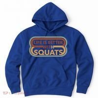 Life With Squats Gym Powerlifter Training Gift Hoodie thumb 0
