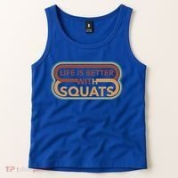 Life With Squats Gym Powerlifter Training Gift Tank Top thumb 2