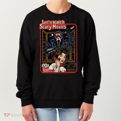 Lets Watch Scary Movie Halloween Ghostface Retro Women's Sweatshirt