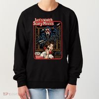 Lets Watch Scary Movie Halloween Ghostface Retro Women's Sweatshirt thumb 0