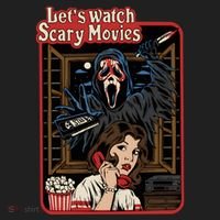 Lets Watch Scary Movie Halloween Ghostface Retro Women's Sweatshirt thumb 2