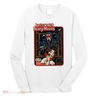 Lets Watch Scary Movie Halloween Ghostface Retro Long Sleeve Shirt thumb 0