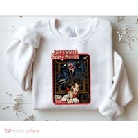 Lets Watch Scary Movie Halloween Ghostface Retro Sweatshirt thumb 2