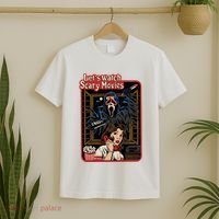 Lets Watch Scary Movie Halloween Ghostface Retro T-Shirt thumb 2