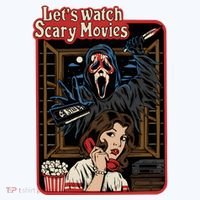 Lets Watch Scary Movie Halloween Ghostface Retro Women's Hoodie thumb 2
