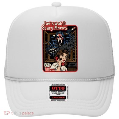 Lets Watch Scary Movie Halloween Ghostface Retro Hat