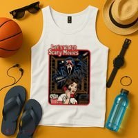 Lets Watch Scary Movie Halloween Ghostface Retro Tank Top thumb 4