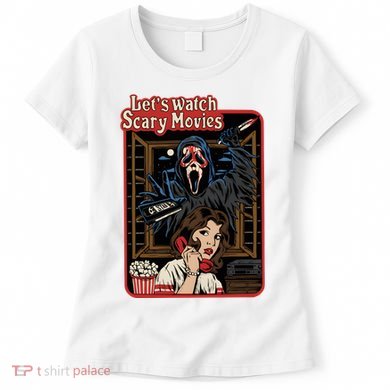Lets Watch Scary Movie Halloween Ghostface Retro Women's T-Shirt