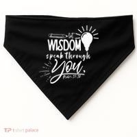 Let Wisdom Speak Through You Psalm 37:30 Bible Verse USA-Made Doggie Bandana thumb 0
