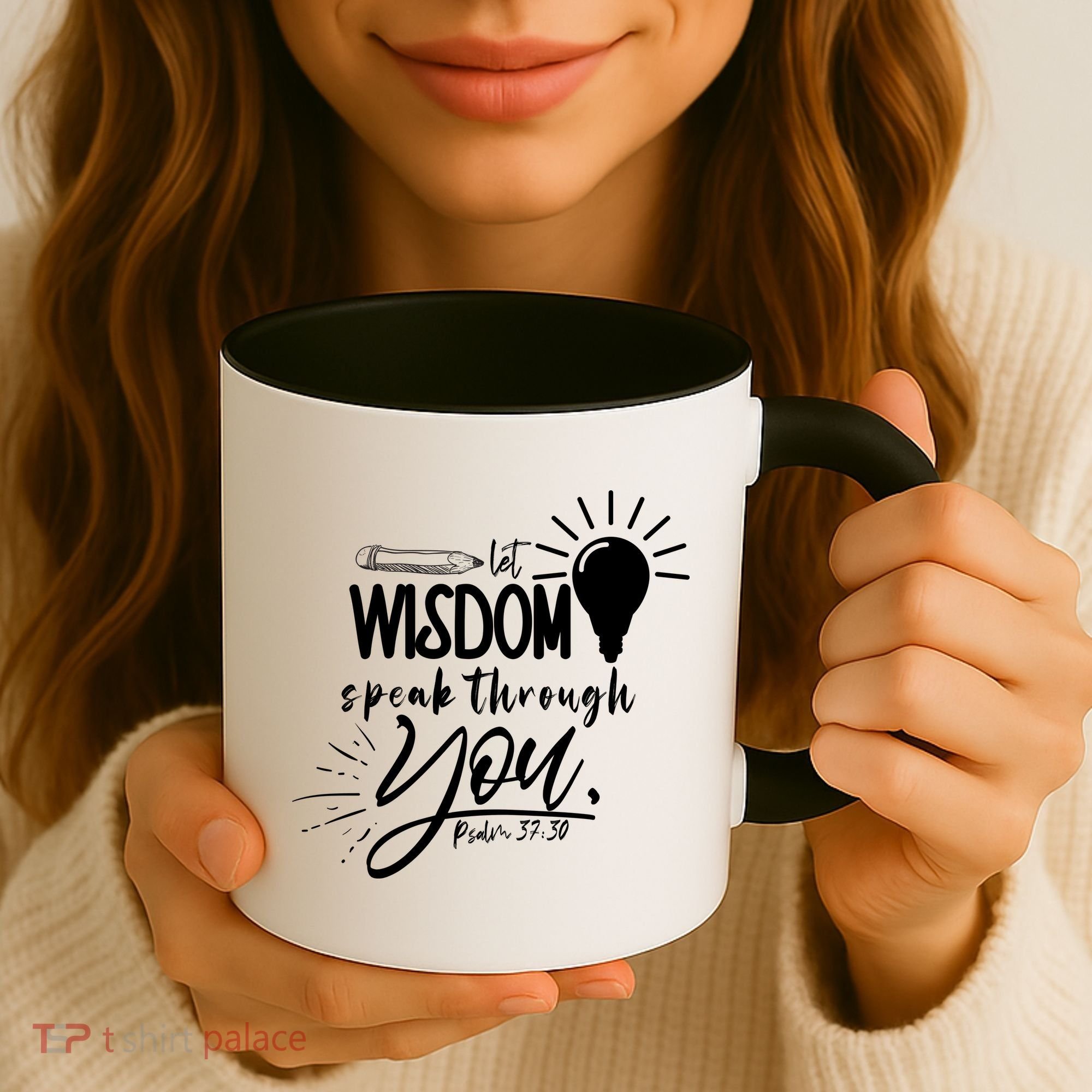 Let Wisdom Speak Through You Psalm 37:30 Bible Verse Coffee Mug
