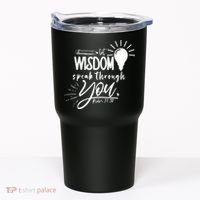 Let Wisdom Speak Through You Psalm 37:30 Bible Verse Tumbler thumb 0