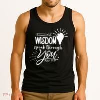 Let Wisdom Speak Through You Psalm 37:30 Bible Verse Tank Top thumb 3