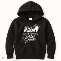 Let Wisdom Speak Through You Psalm 37:30 Bible Verse Kids Hoodie thumb 0