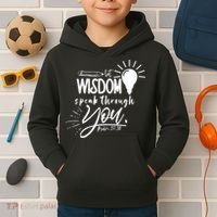 Let Wisdom Speak Through You Psalm 37:30 Bible Verse Kids Hoodie thumb 2