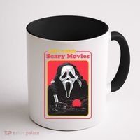 Let's Watch Scary Movies Horror Halloween Ghost Coffee Mug thumb 1