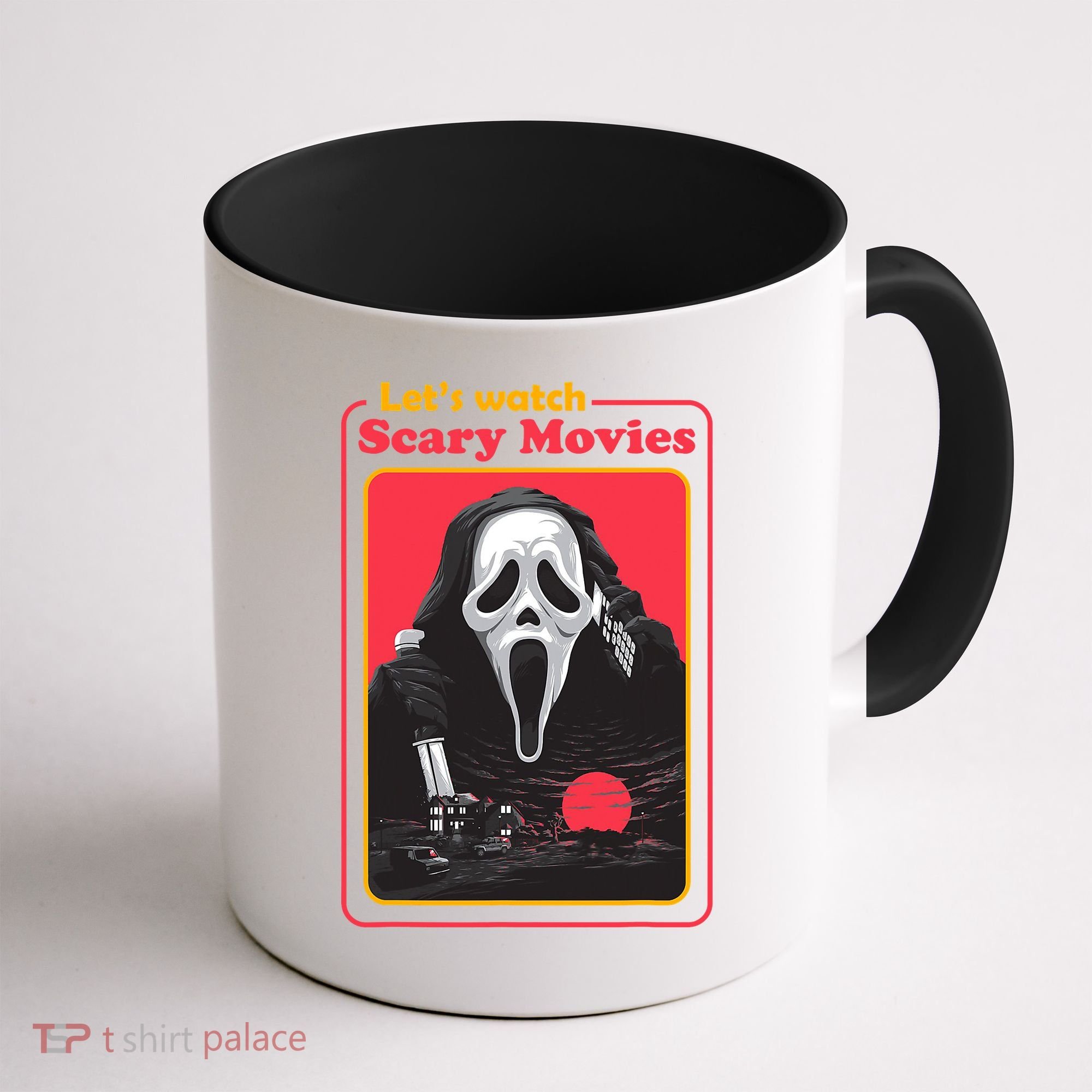 Let's Watch Scary Movies Horror Halloween Ghost Coffee Mug