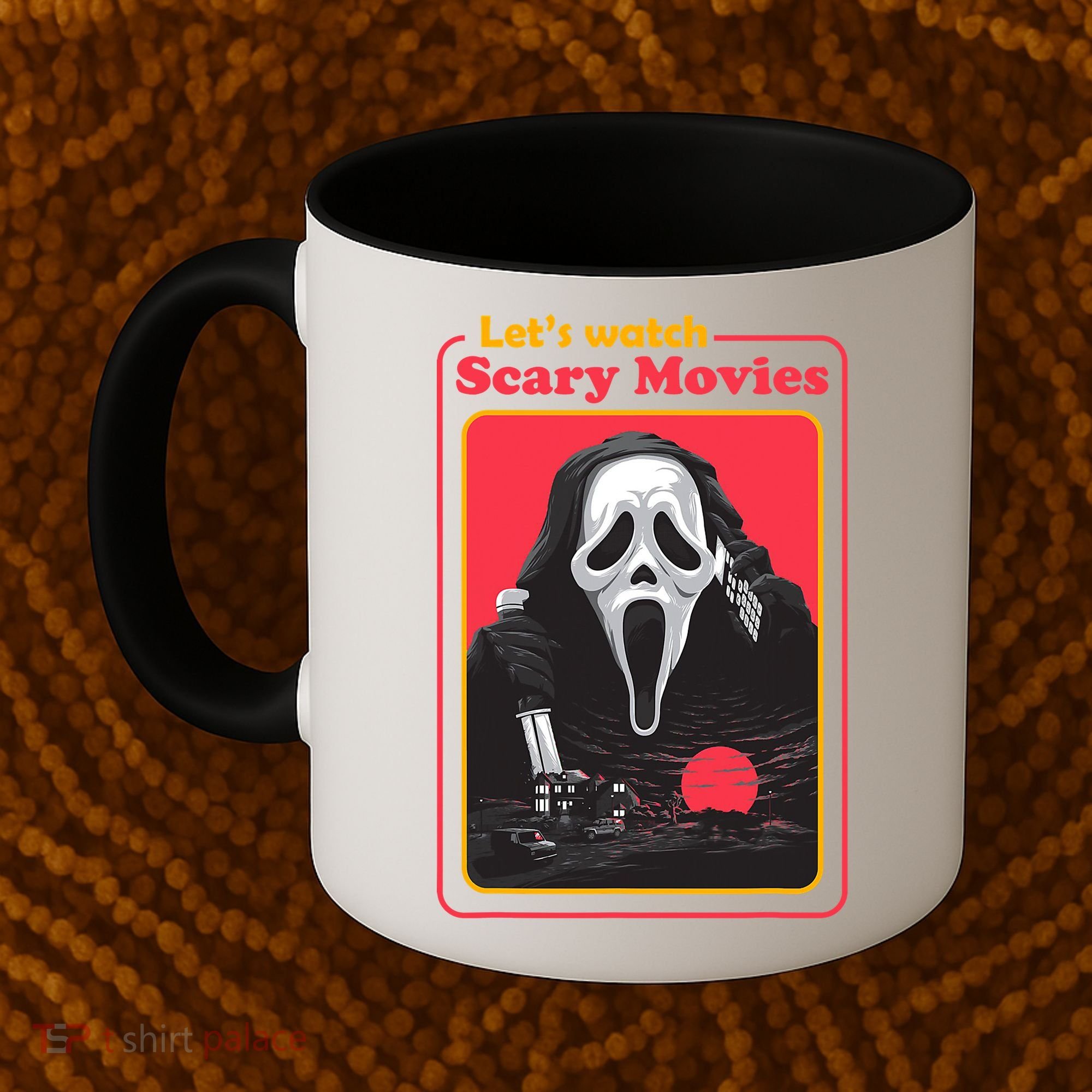 Let's Watch Scary Movies Horror Halloween Ghost Coffee Mug