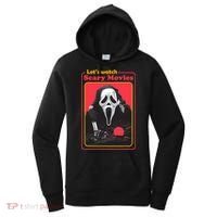 Let's Watch Scary Movies Horror Halloween Ghost Women's Hoodie thumb 0