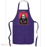Let's Watch Scary Movies Horror Halloween Ghost Apron thumb 0